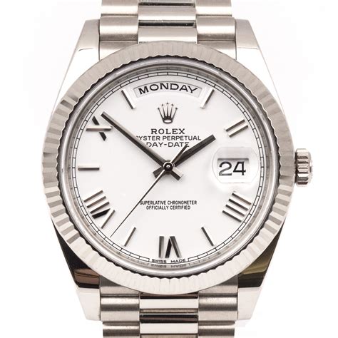 rolex watch whote|rolex president white gold.